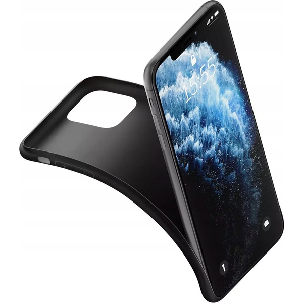 Калъф за телефон 3MK Matt Case, термопластичен полиуретан, съвместим с безжично зареждане, черен, за Poco X6 Pro 5G