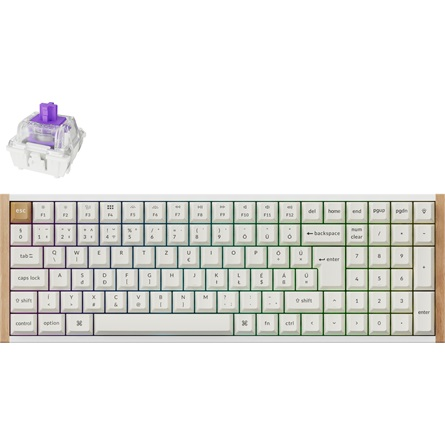 Keychron K4 HE Bluetooth / vezeték nélküli magyar gaming Gateron double-rail magnetic nebula mechanikus billentyűzet feh (K4H-Q1P-HU) (K4H-Q1P-HU)