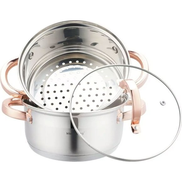Klausberg STEAM POT KLAUSBERG 3 PIECES 18cm KB-7725 ROSE GOLD