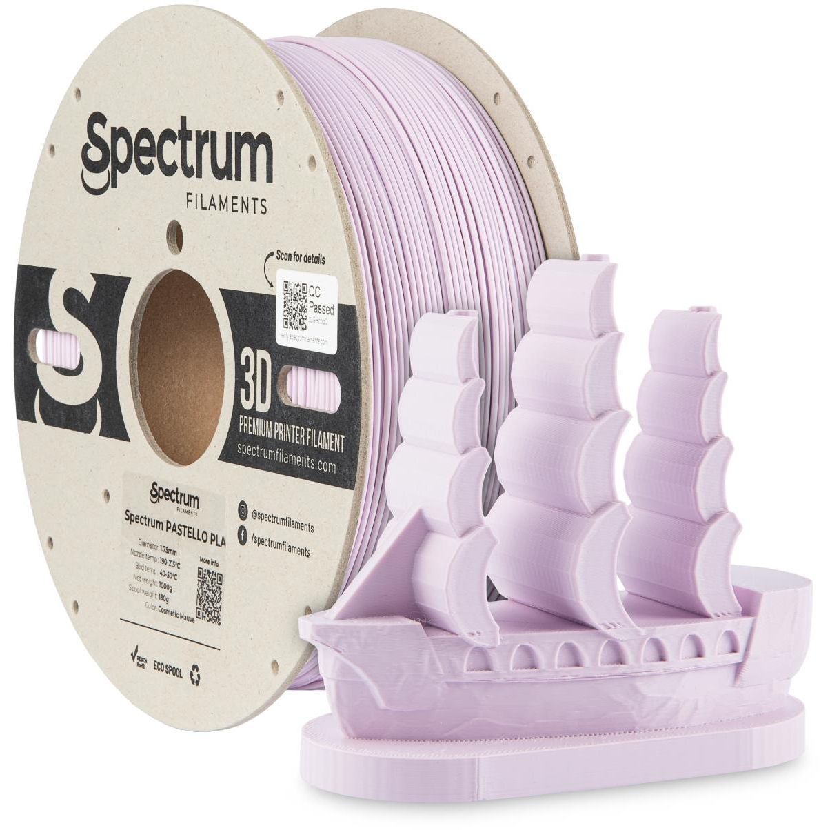 Spectrum Pastello PLA 1,75 mm, Cosmetic Mauve, 1 kg (80705)