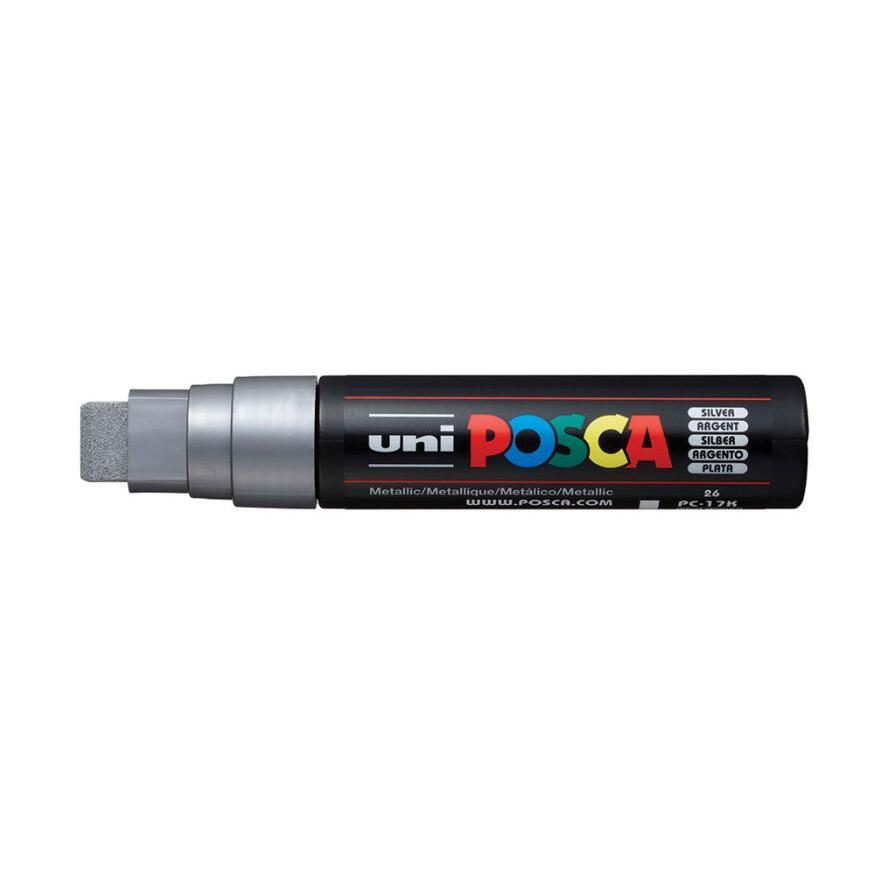 UNI POSCA Marker Pen PC-17K Extra-Broad - Silver (186382)