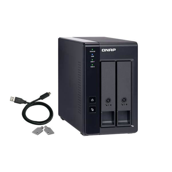 QNAP TR-002 външна кутия за хард-диск HDD / SSD кутия Черен 2.5/3.5"