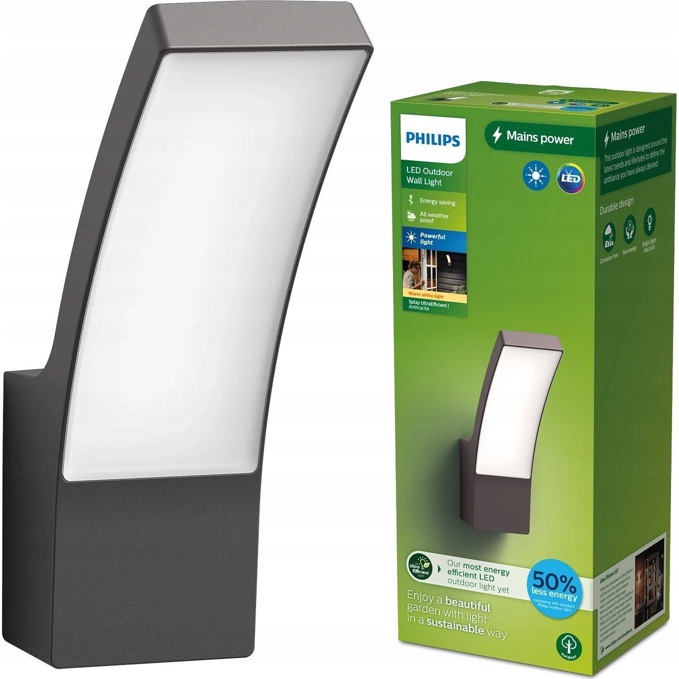 Philips 8720169263796 vonkajšie osvetlenie Vonkajšie nástenné osvetlenie SMD LED A (929003359601)