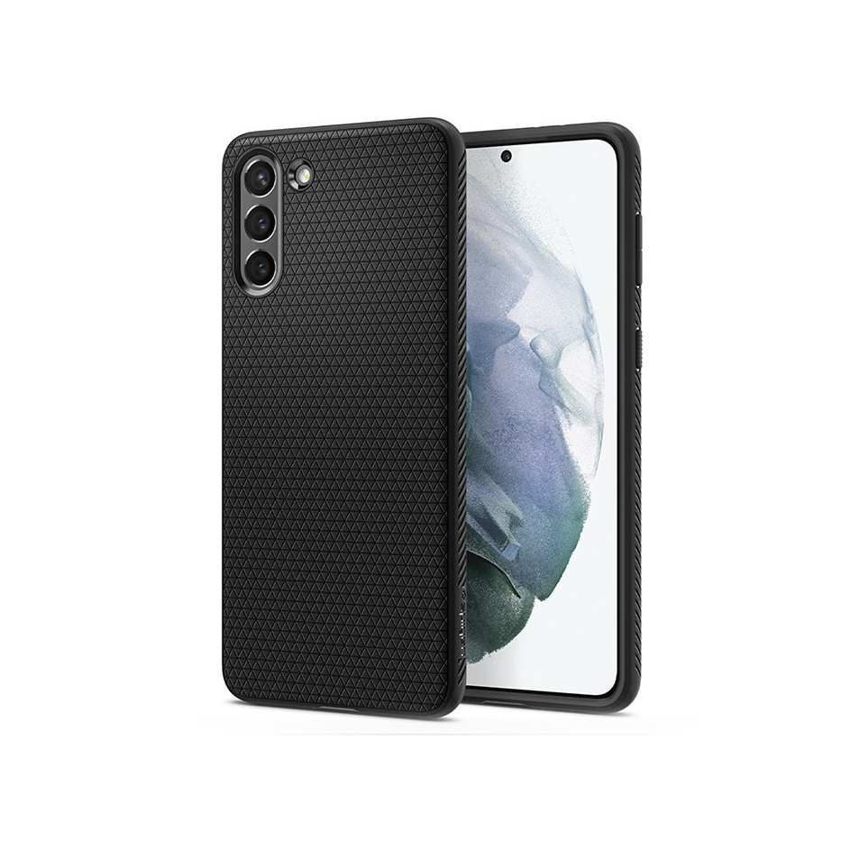 Samsung G996F Galaxy S21+ ütésálló hátlap - Spigen Liquid Air - fekete (SP0080)