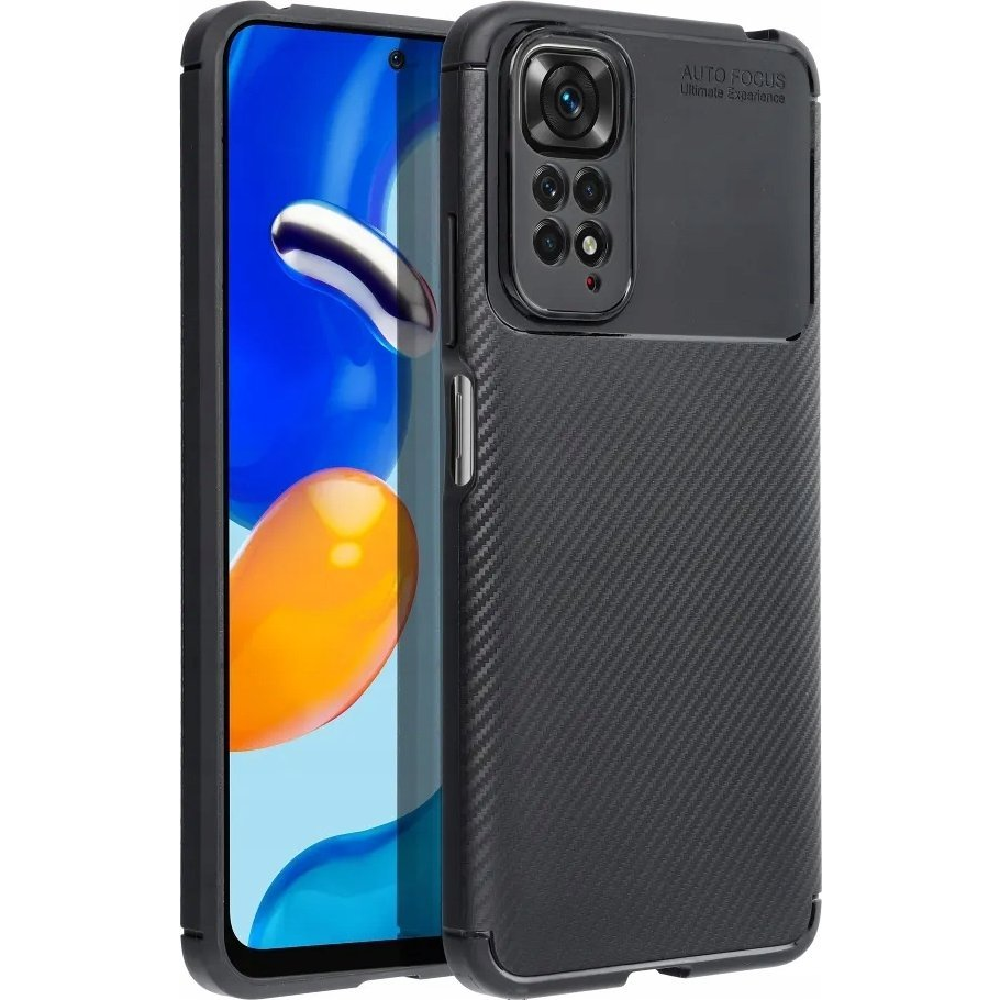Forcell Carbon Premium hátlap tok, Xiaomi Redmi NOTE 9 , fekete ( )