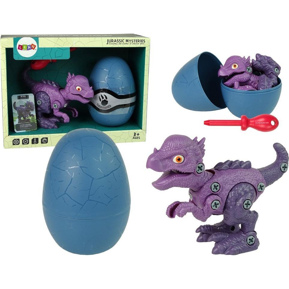 Dinoszaurusz Készlet - Tojással, DIY Csavarhúzóval, Lila (10414)