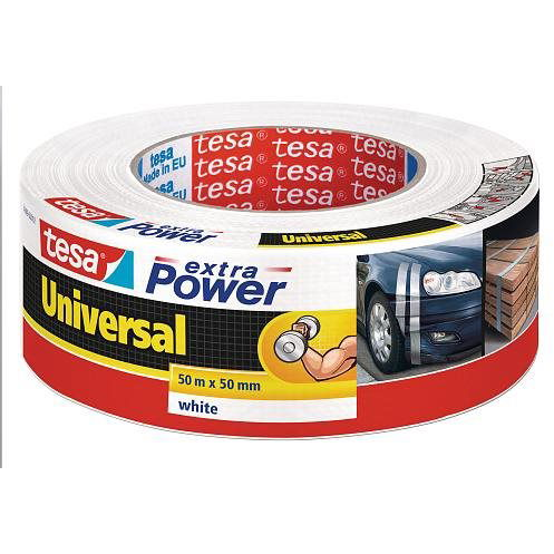 TESA Extra Power Universal, textil, fehér, 50 m, 50 mm (56389-00002-15)