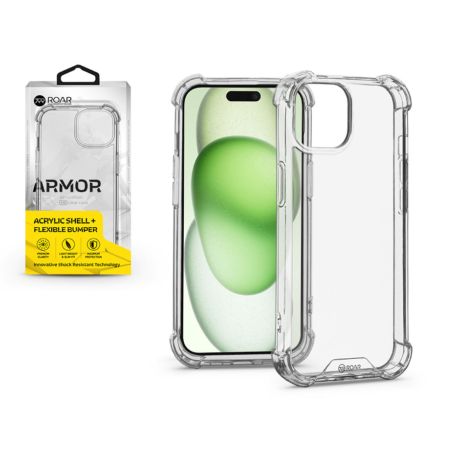 Apple iPhone 15 Plus szilikon hátlap - Roar Armor Gel - átlátszó (KC247248)