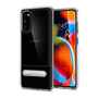 Силиконов протектор за телефон SPIGEN SLIM ARMOR ESSENTIAL S (средна устойчивост на удар, пластмасов гръб, опора) ПРОЗРАЧЕН [Samsung Galaxy S20 5G (SM-G981U)] (ACS00661)
