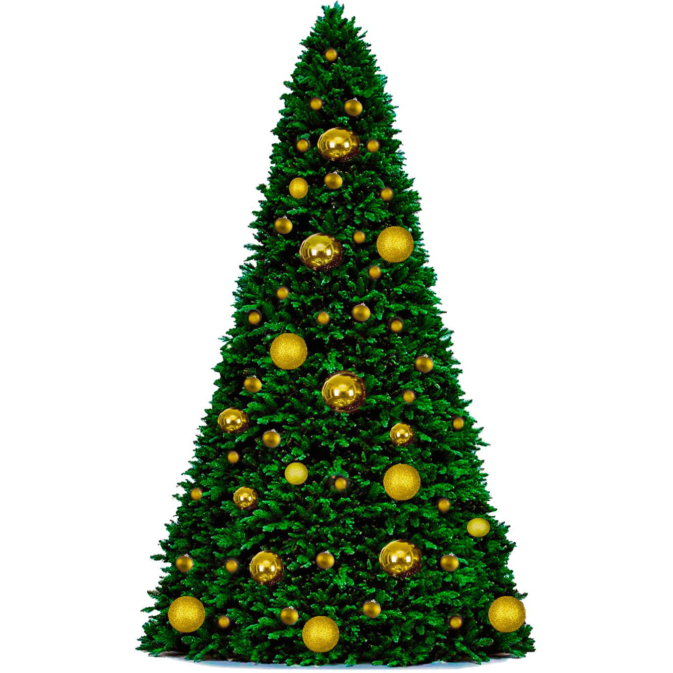 LAALU karácsonyfa díszítve - BASIC GOLD, 74 darab dísz, 500 cm (LAU-6094-500B)