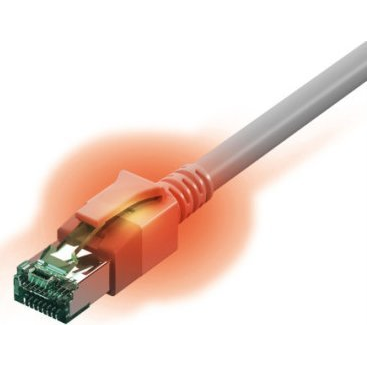 Easylan CS1OAADAD0030 RJ45 Hálózati kábel, patchkábel CAT 6A S/FTP 3 m Szürke LED-del 1 db (21.15.2303)