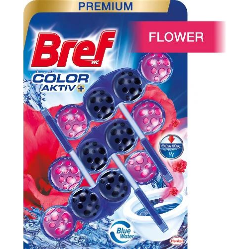 Bref WC Color Aktiv+ Flower illatosító golyó 3x50g (9000101024067)