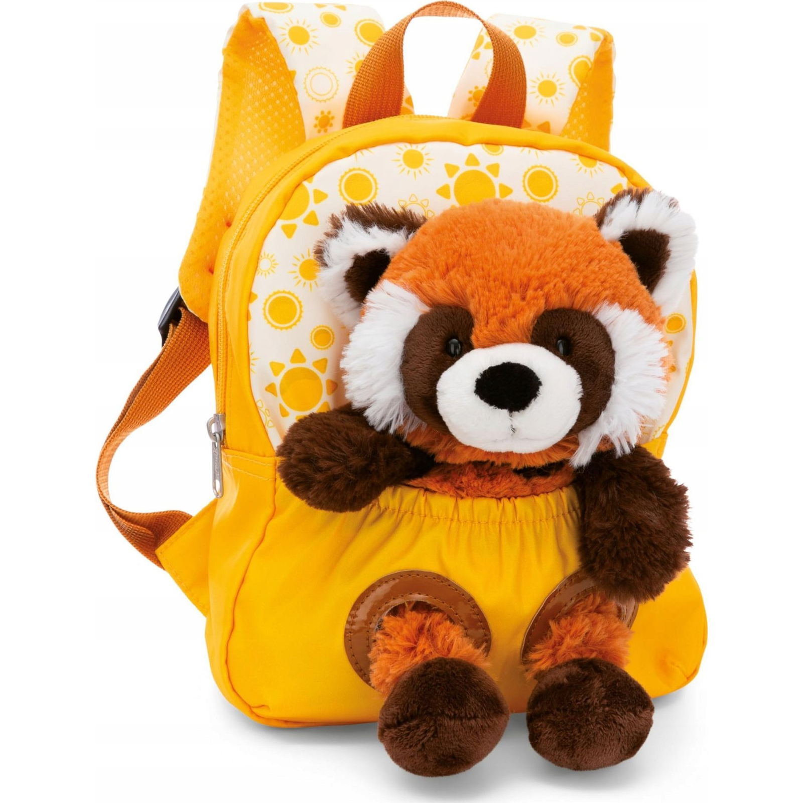 Nici 49854 Hátizsák plüss vöröspandával ovisoknak - Sárga (49854 NICI)