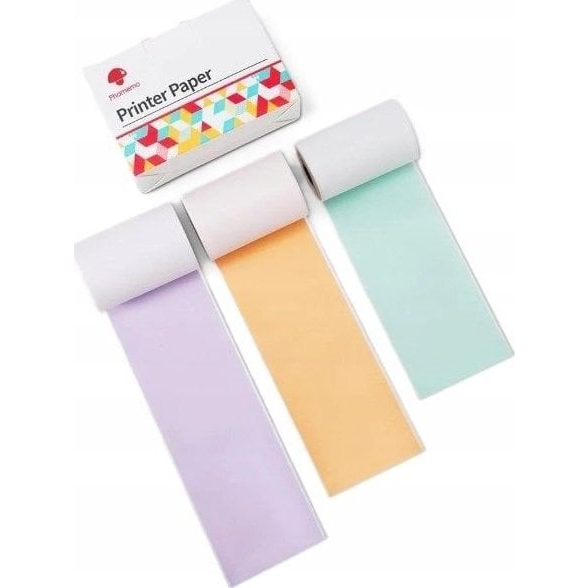 Phomemo Papier Przylepny Naklejki Wkłady Kolor 3x do Phomemo T02 M02 PRO M03 M04S / Q22-RMSMLL