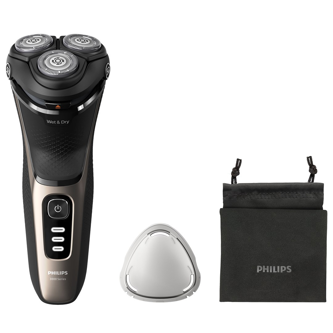 Philips S3242/12 férfi borotva Rotációs/forgófejes borotva Vágó Fekete, Arany (S3242/12)