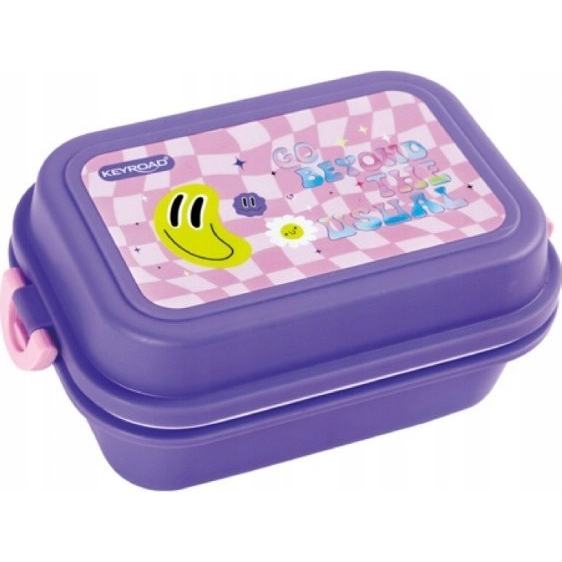 Keyroad Uzsonnás doboz, 2 szintes, lányos, Smiley,  (KR973138)