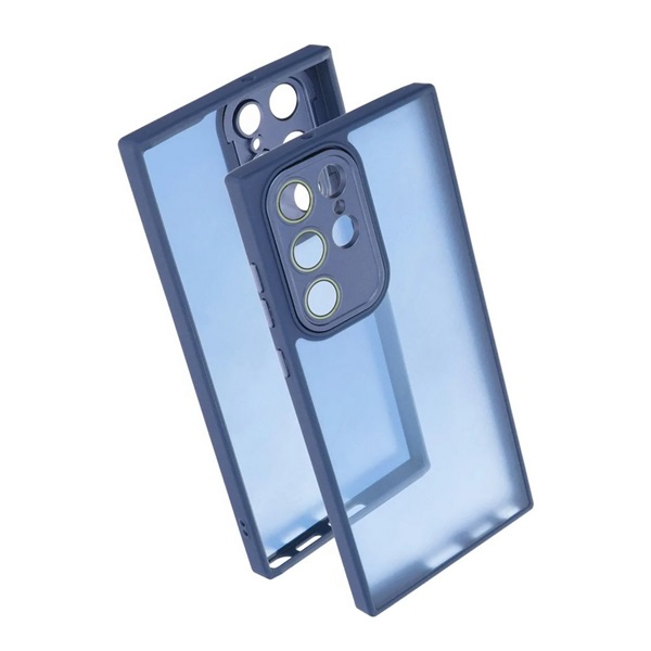 Szilikon telefonvédő (ütésállóság, akril hátlap, kameravédő) SÖTÉTKÉK Samsung Galaxy S22 Ultra (SM-S908) "Gigapack csomagolás" (GP-153464)