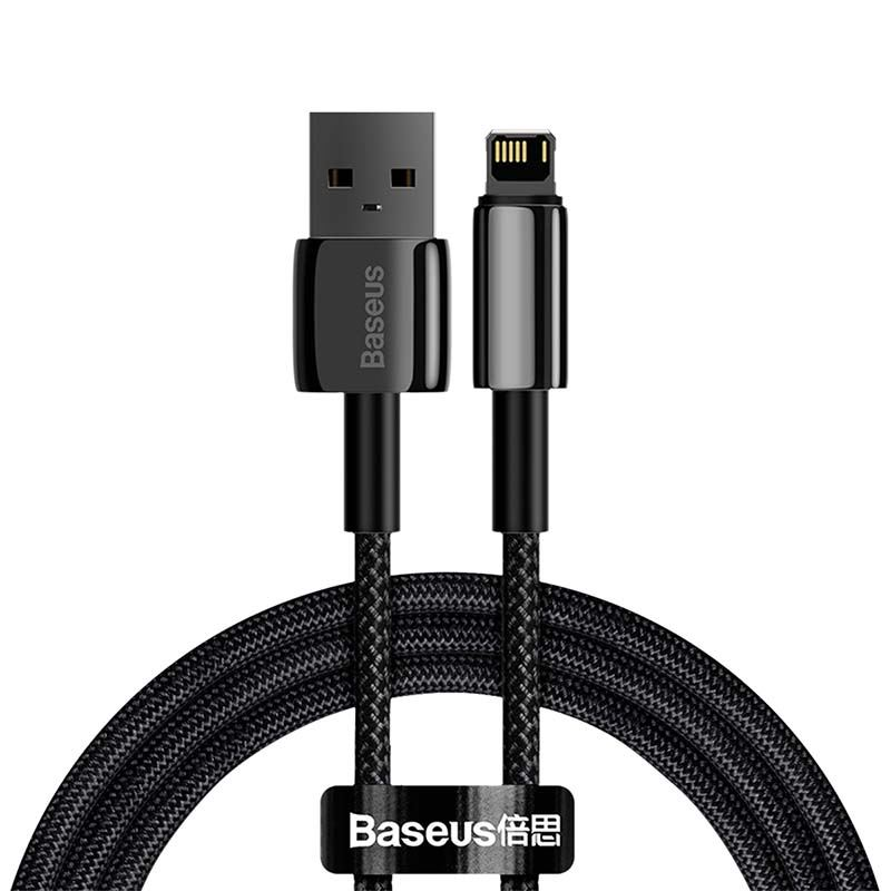 Baseus Tungsten Gold USB-Lightning kábel, 2,4A, 2m, fekete (CALWJ-A01) (CALWJ-A01)