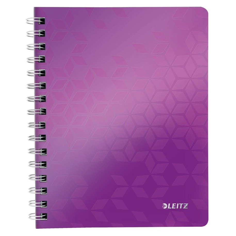 Leitz WOW spirálfüzet A5, kockás, lila (46410062) (e46410062)