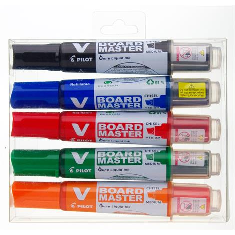 Pilot V-Board Master 2,3 mm Táblamarker készlet 5db - Vegyes (WBMA-VBM-M-S5)