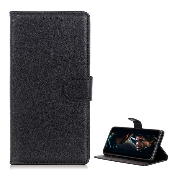 Tok álló, bőr hatású (FLIP, oldalra nyíló, asztali tartó funkció, prémium) FEKETE [Honor 9S] (5996457972050)