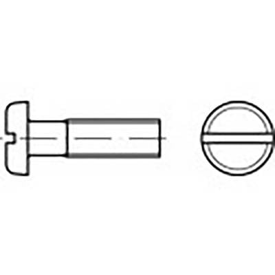 TOOLCRAFT TO-6853236 Lapos kerekfejű csavar M3 6 mm Egyeneshornyú DIN 85 Acél 2000 db (TO-6853236)