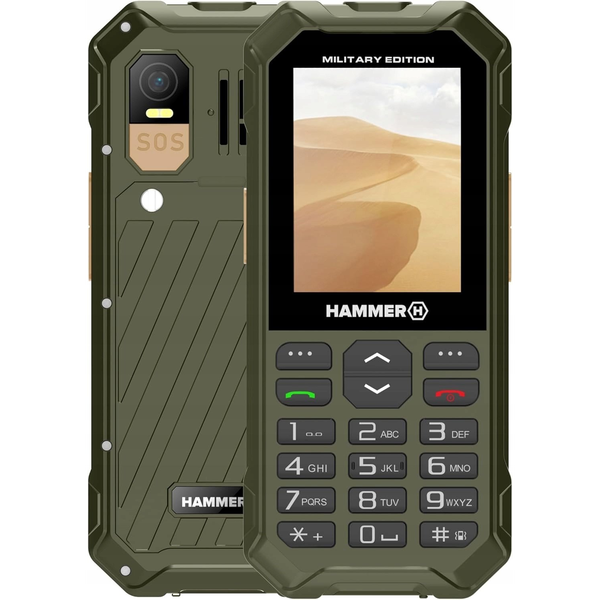 myPhone HAMMER 6 LTE Military Edition 2,4" Dual SIM ütésálló mobiltelefon zöld