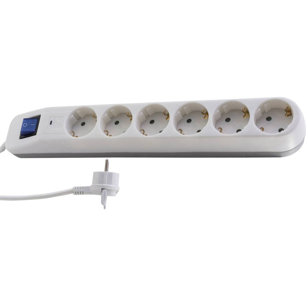 REV 0014641100 Elosztó kapcsolóval Fehér, Szürke Védőérintkezős 1,4m (r0014641100)