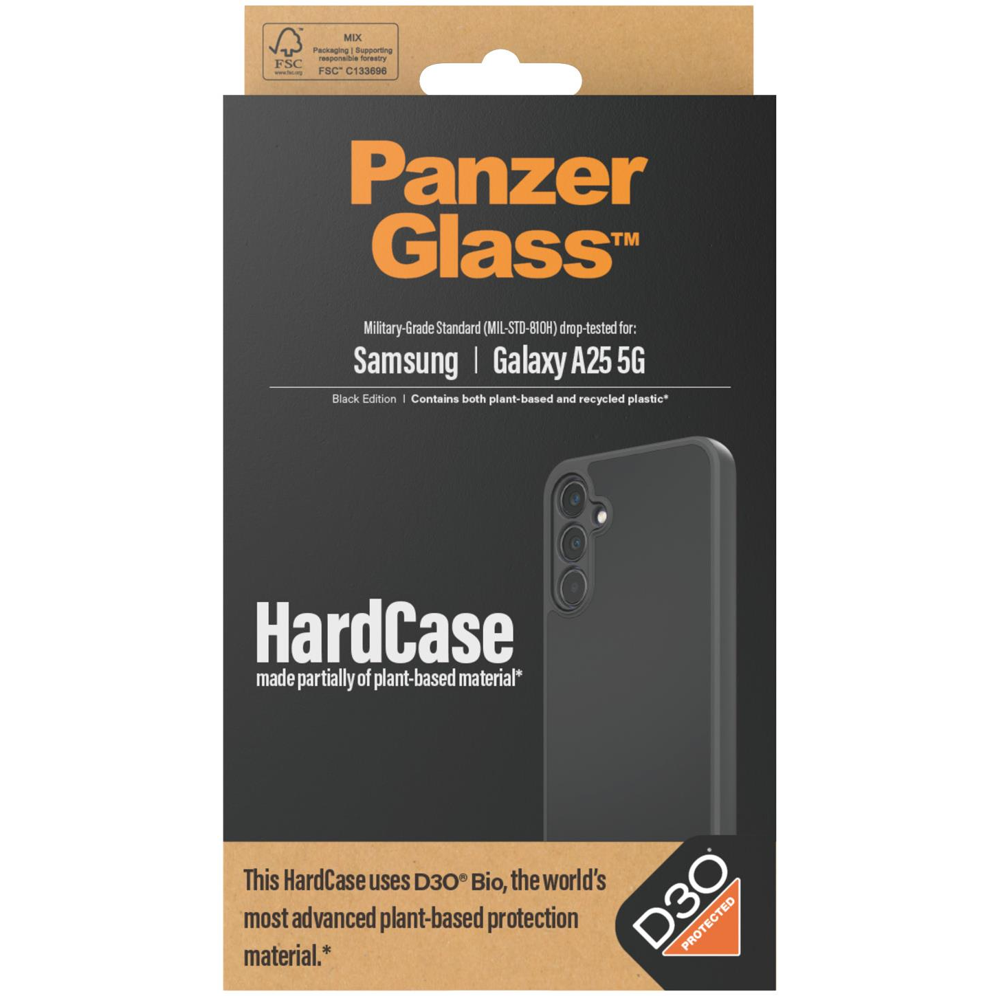 PanzerGlass HardCase D30 Black Edition Samsung Galaxy A25 5G tok (0468)