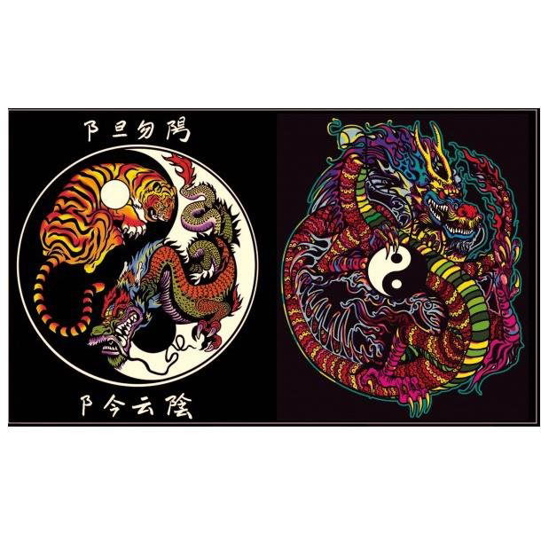 Colorvelvet Gumis mappa - Sárkány Yin Yang (8024238999914)