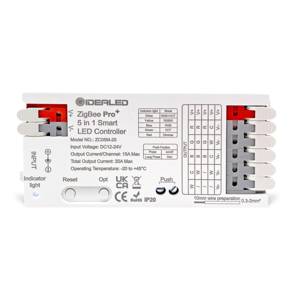 GLEDOPTO GL-C-201P Pro 5-in-1-ben LED vezérlés (Zigbee+2.4GHz RF) (GLE-REL-C201P)
