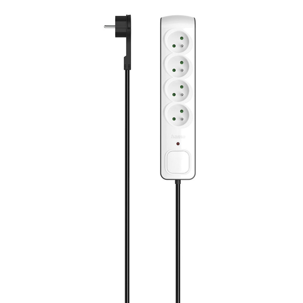 Hama P2223761 prolunghe e multiple 1,5 m 4 presa(e) AC Interno Nero, Bianco