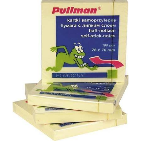  PULLMAN Karteczki samoprzylepne 75x75 PULLMAN P0023 żółty 100 kart