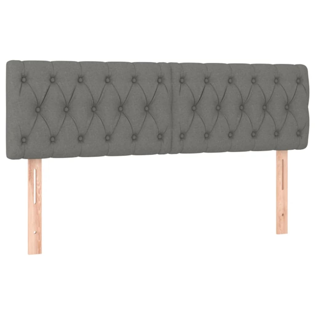 2 db sötétszürke szövet fejtámla 80x7x78/88 cm (346355)