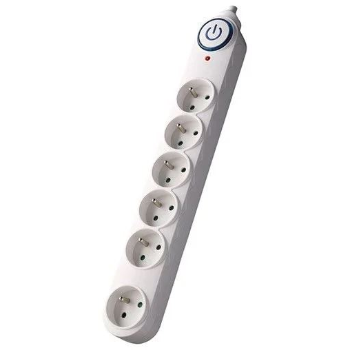 Solight túlfeszültségvédő 6 francia aljzattal fehér (PO64) (PO64)