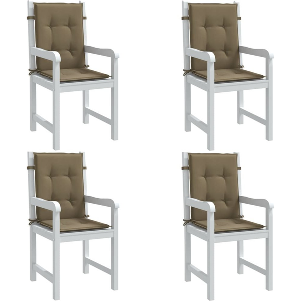 4 db melange tópszínű szövet háttámlás székpárna 100x50x4 cm