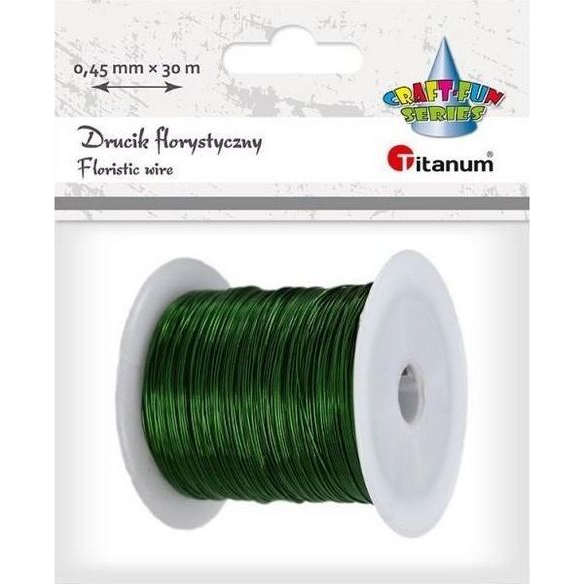 Titanum Drucik florystyczny 0,45mm x 30m zielony