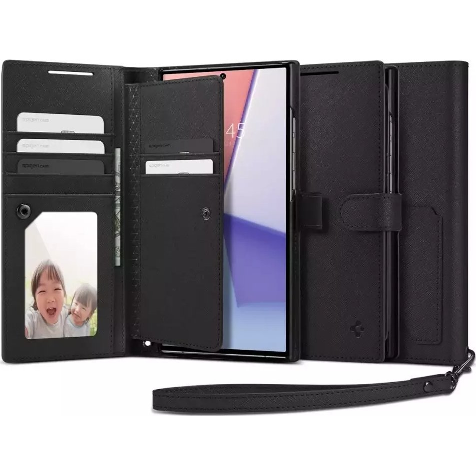 Spigen Wallet S Plus, black - Samsung Galaxy S23 Ultra (8809896740364-ACS05629)