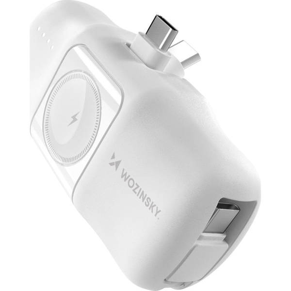 Wozinsky WF16-YCS 5000mAh 15W Mini Powerbank USB-C, încărcare Apple Watch - Alb