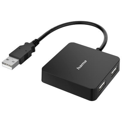 Hama 00300081 hálózati csatlakozó USB 2.0 Type-A 480 Mbit/s Fekete