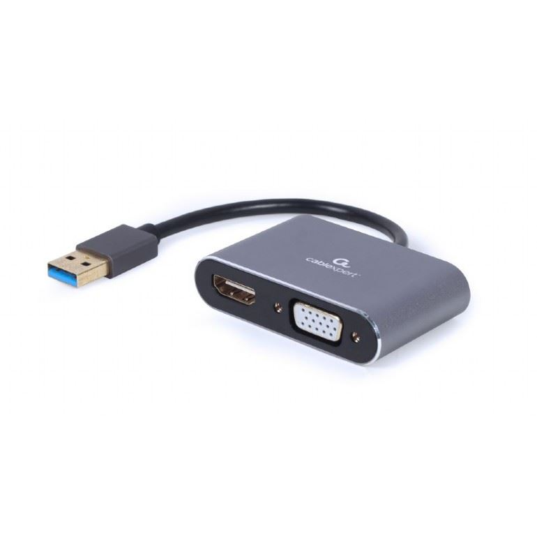 USB 3.0 (M) na HDMI a VGA (F) adaptér Gembird (A-USB3-HDMIVGA-01)