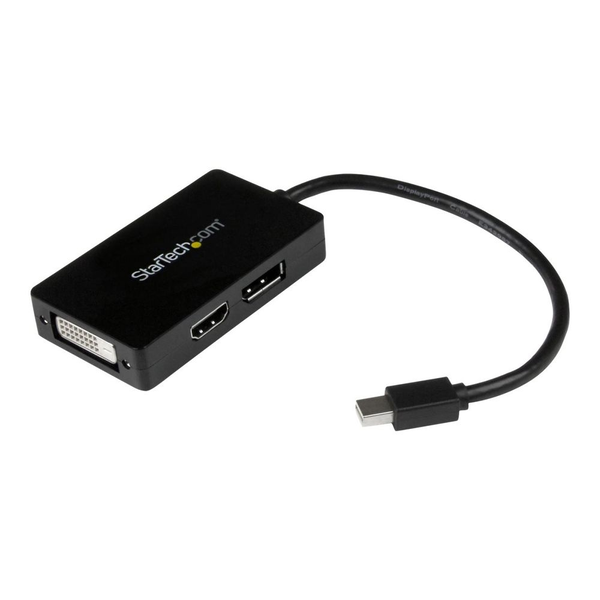 StarTech.com MDP2DPDVHD adaptér k video kabelům 0,15 m Mini DisplayPort DisplayPort + DVI-D + HDMI Černá