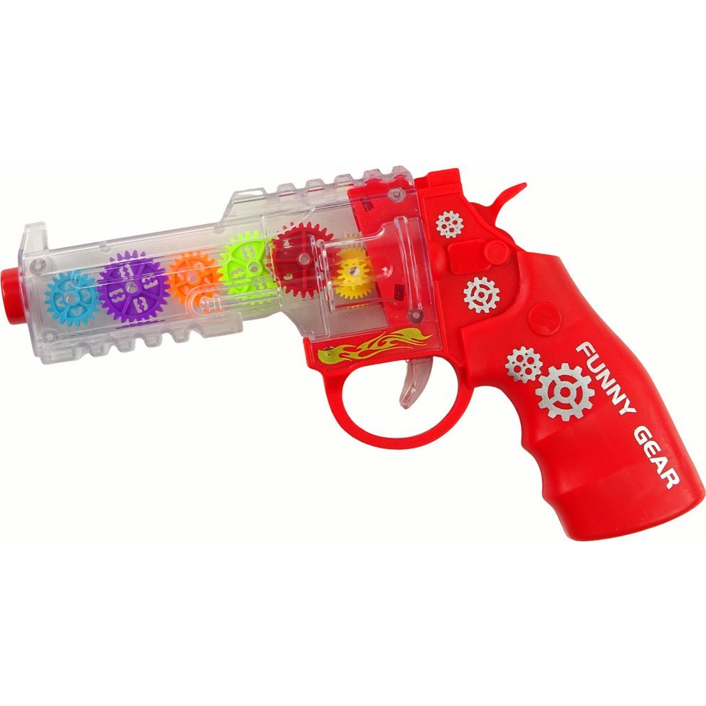 Pisztoly Színes Fények Hang Vörös 15419 (15419)