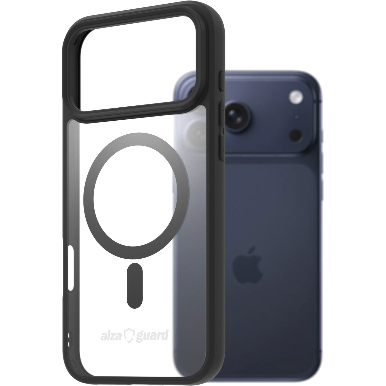 AlzaGuard Clear TPU iPhone 17 Pro Max fekete Magsafe tok (AGD-PCMT479B)