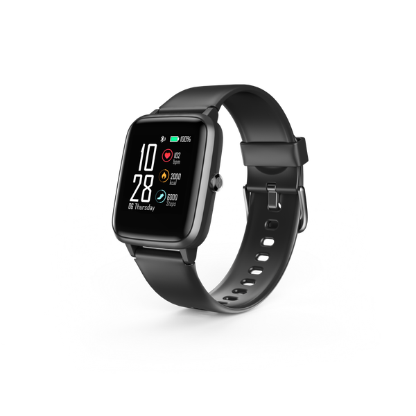 Ceas inteligent, Hama, Fit Watch 5910, 1.3", GPS, Frecventa cardiaca, Pedometru, Calorii, Rezistent la apa, Negru