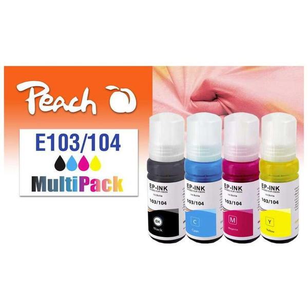 Peach 321330 blækpatron 4 stk Kompatibel Standard udbytte Sort, Blå, Magenta, Gul