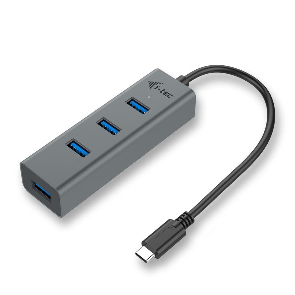 i-tec USB C Metal 4 portos HUB passive (C31HUBMETAL403) (C31HUBMETAL403)