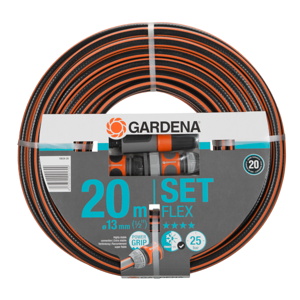 Комплект маркуч Gardena Comfort FLEX 13 mm (1/2"), 20 m, с конектори и пулверизатор