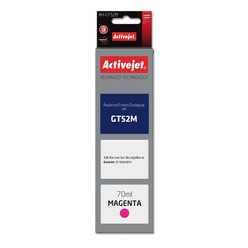 ActiveJet (HP GT52M M0H55AE) Tintapatron Magenta (AH-GT52M)