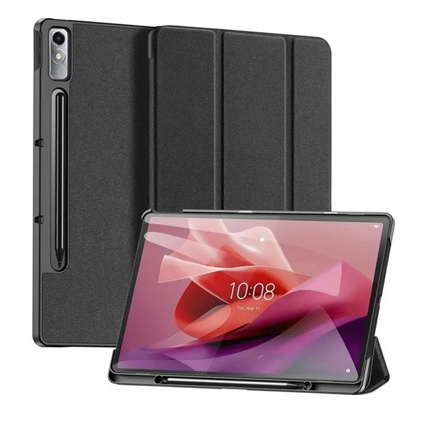 Lenovo Tab P12 (12.7) TB-370, mappa tok, Trifold, S Pen tartóval, Dux Ducis Domo, fekete